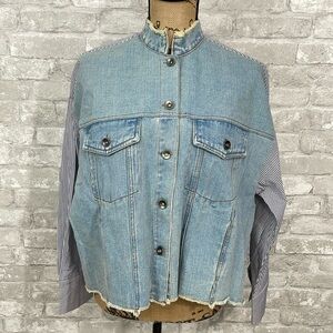 Tea & Cup Denim Shirt Jacket